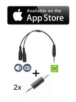 Cable Audio Stereo Splitter + 2 x 3.5mm Stereo Male Male